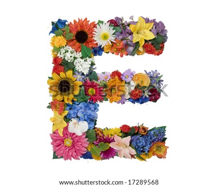 Flower Alphabet - E Stock Photo 17289568 : Shutterstock