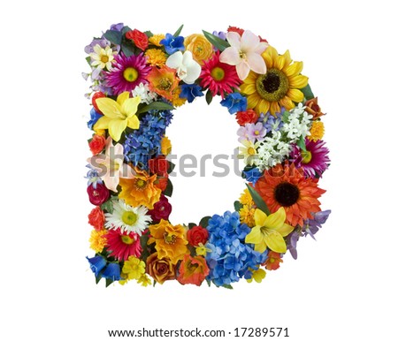 Flower Alphabet - D