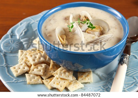 Clam chowder soup