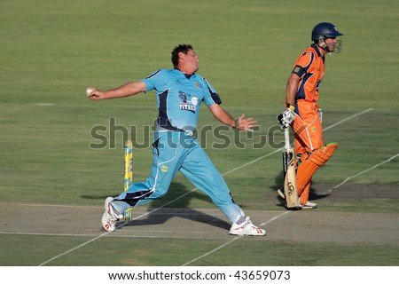 BLOEMFONTEIN, SOUTH AFRICA - DECEMBER 22: Action during a one-day cricket match between the Eagles and Titans (Titans won by four wickets) December 22, 2009 in Bloemfontein, South Africa.