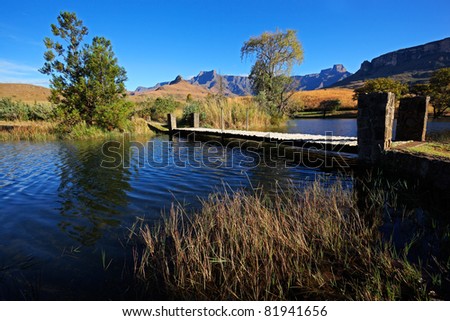 View of the Drakensberg mountains, Royal Natal National Park, South Africa