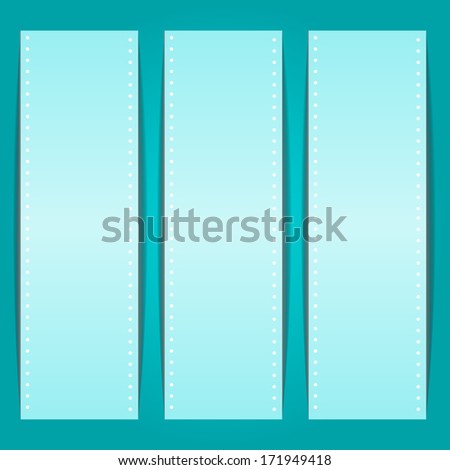 Vertical banners with shadows,  illustration