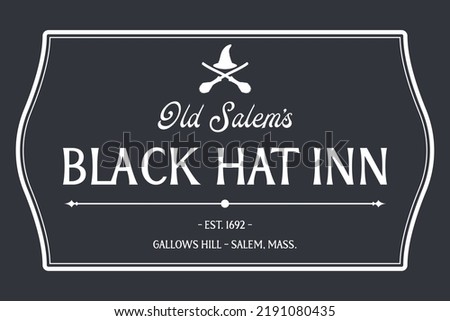 Old Salem's Black Hat Inn | Farmhouse | Print | EPS10