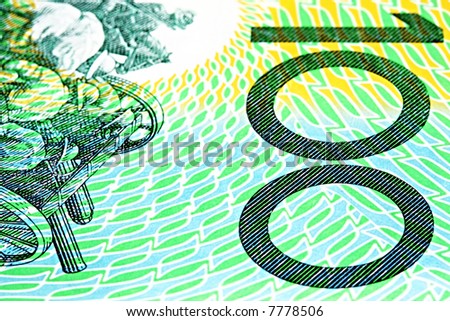 Close-up of an Australian One Hundred Dollar Note.