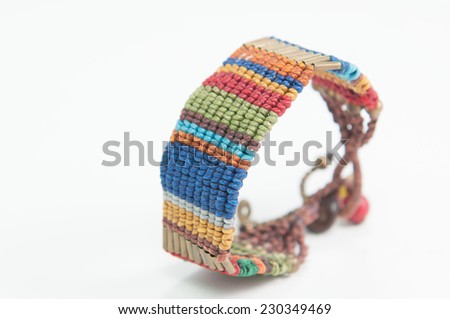 Bracelet isolated on white background.