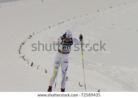 OSLO - FEB 24: FIS Nordic World Ski Championship, Anna Haag, Holmenkollen, Oslo February 24, 2011 in Oslo, Norway