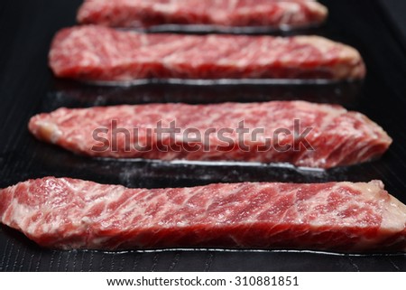 Raw beef sirloin