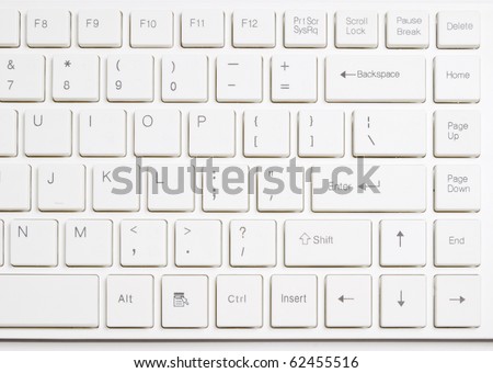 white modern computer keyboard
