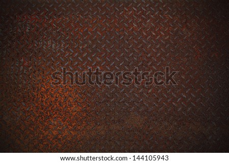 rust texture on diamone plate  use as multipurpose background