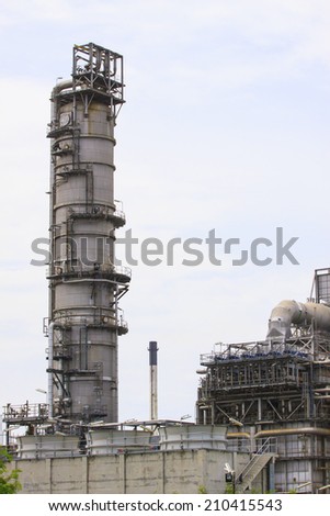 big tube in refinery petrochemical plant in heavy industry estate