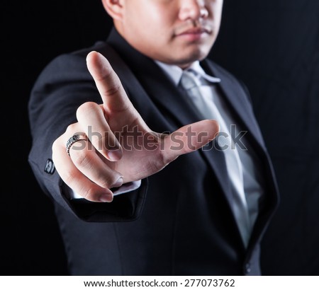 hand and finger of business man use for business conceptual theme