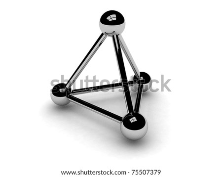 Silver Atom Model Stock Photo 75507379 : Shutterstock