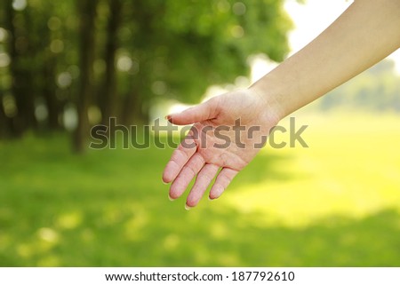 a female disclosed gentle hands on nature