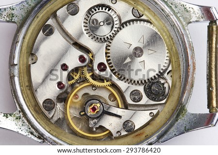 a clockwork close-up