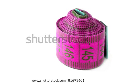 meter tape measure isolated on white background