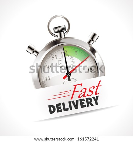 Stopwatch - Fast delivery - shipping concept