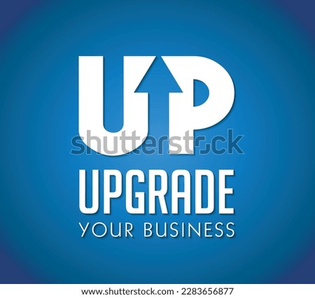 Logo - Upgrade your business - concept financial logo