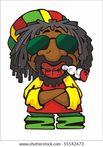 Reggae Man Stock Vector Illustration 55542673 : Shutterstock