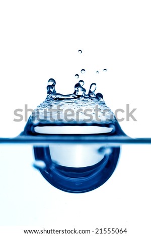 splash of water isolated over white