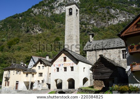 The village of Prato Sornico on Magga valley, Switzerland