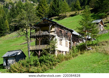 Old chalet on Maggia valley, Switzerland