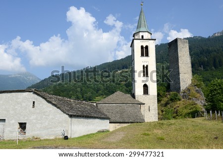 Church of Santa Maria in Calanca valley, Switzerland