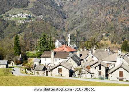 The rural village of Palagnedra on Centovalli valley, Switzerland