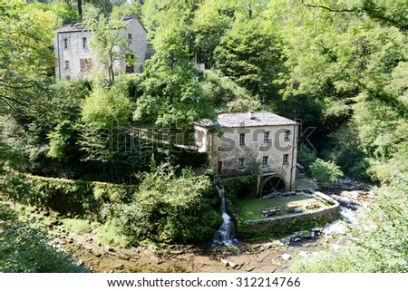 The old mill of Bruzella on Muggio valley, Switzerland