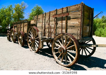 An old wagon in the Death Valley. California. United States