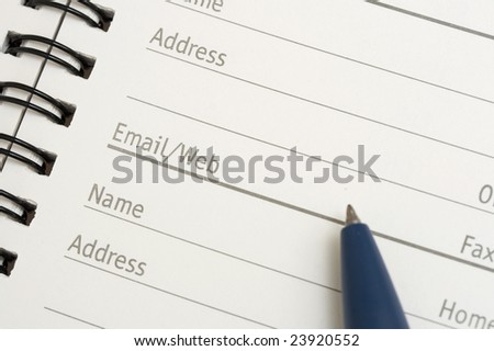 a close up picture of an address book
