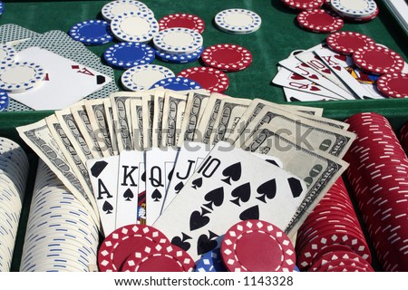 money chips and cards