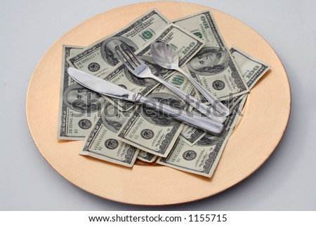 Money on plate