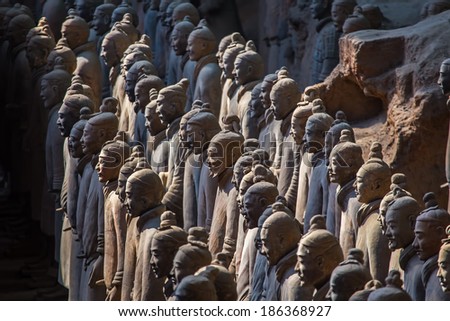 XIAN,CHINA -MAR 24 :The Terracotta Army or the 