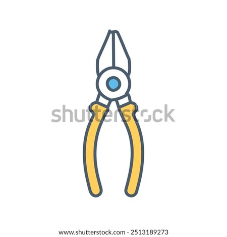 Pliers tool. Yellow pliers tool for DIY and repair tasks. Perfect for gripping, cutting, and bending.