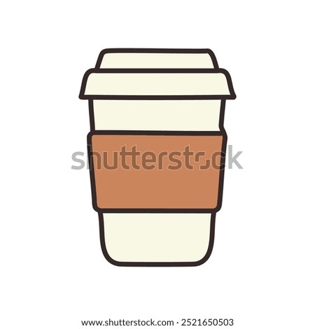 Coffee cup icon. Simple, modern icon illustration of a coffee cup, perfect for websites and apps.