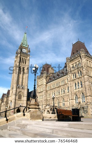 The Parliament of Canada on Parliament Hill in Ottawa