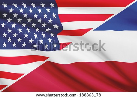 USA and State Union of Serbia and Montenegro flag. Part of a series.