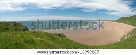 The Gower Peninsula is a peninsula on the south coast of Wales. It was the first area in the United Kingdom to be designated as an Area of Outstanding Natural Beauty, in 1956.