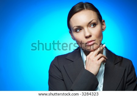 Beautiful and sexy brunette business woman isolated on clear background