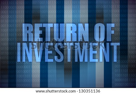 business concept, words Return of Investment illustration design