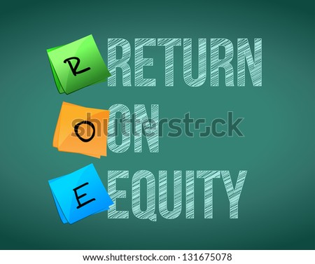 financial Return on equity written illustration design on a blackboard