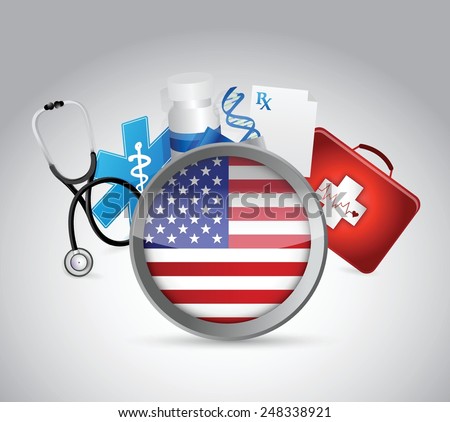 us health insurance concept illustration design over a white background