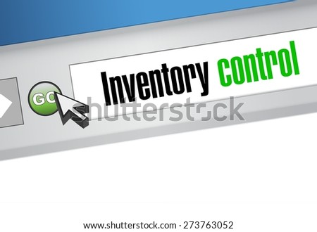 inventory control browser sign concept illustration design over white