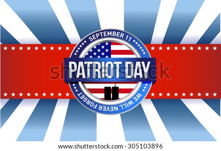 patriot day seal sign illustration design graphic background