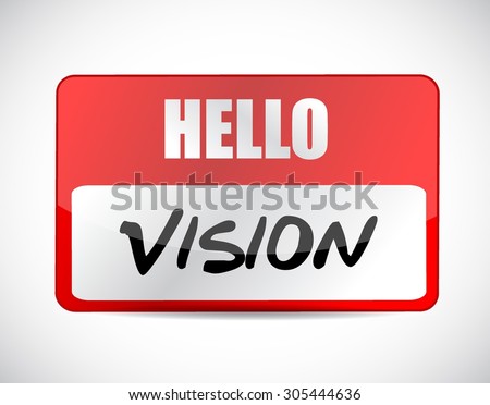 vision name tag sign concept illustration design graphic