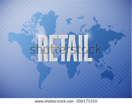 retail world map sign concept illustration design graphic