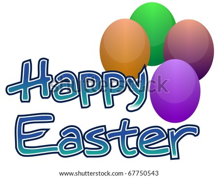 Illustration Logo Isolated Over A White Background. / Happy Easter ...