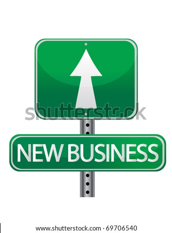 New Business Street Sign Stock Photo 69706540 : Shutterstock