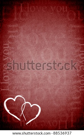 I love you hearts card illustration design