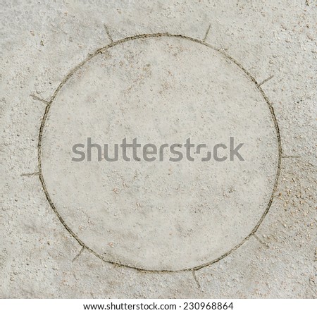Abstract pattern line on cement floor background
